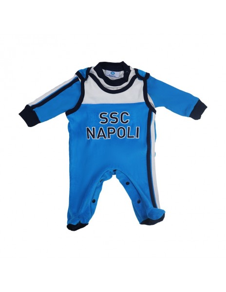 SALOPETTE CON T-SHIRT AZZURRA CINIGLIA SSC NAPOLI