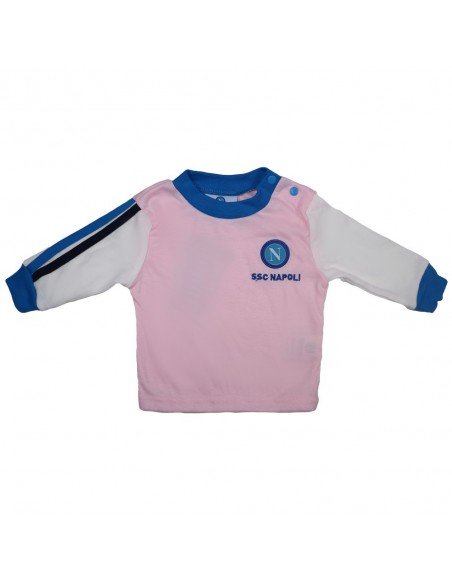 SALOPETTE CON T-SHIRT ROSA CINIGLIA SSC NAPOLI