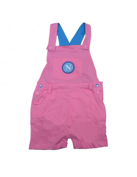 SSC NAPOLI BABY PINK OVERALLS WITH T-SHIRT