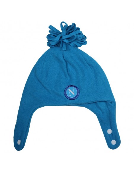 SET CAPPELLINO SCIARPA GUANTI PILE AZZURRO SSC NAPOLI