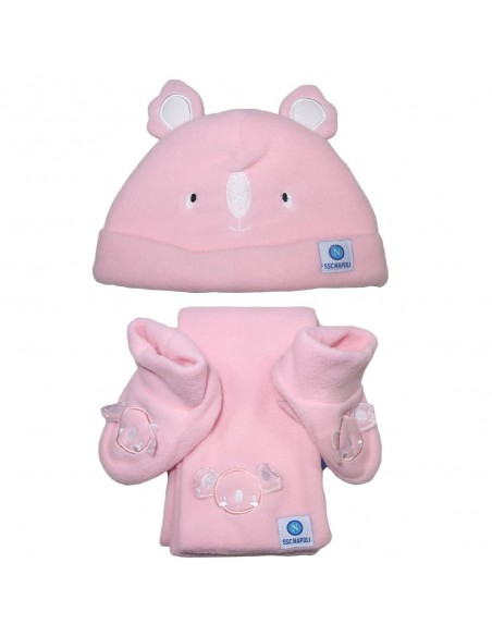 SET CAPPELLINO SCIARPA SCARPINE ROSA SSC NAPOLI