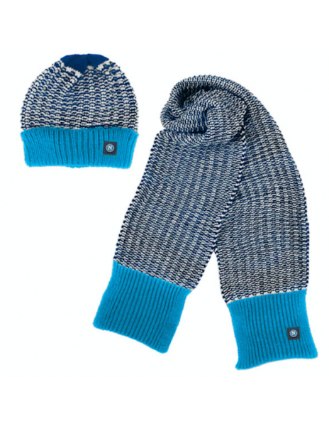 SET CAPPELLO E SCIARPA BIANCAZZURRO BAMBINO SSC NAPOLI