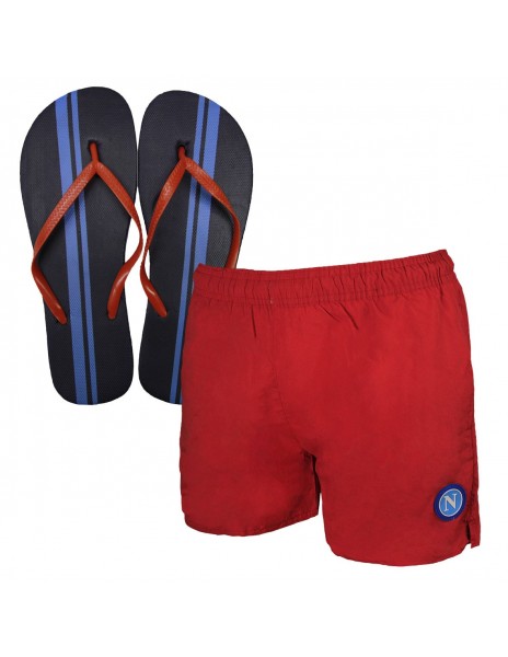 RED COSTUME  AND FLIP FLOPS SET SSC NAPOLI N90124