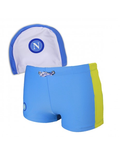 YELLOW LYCRA COSTUME AND SEA HEADSET SSC NAPOLI N90182 KIDS