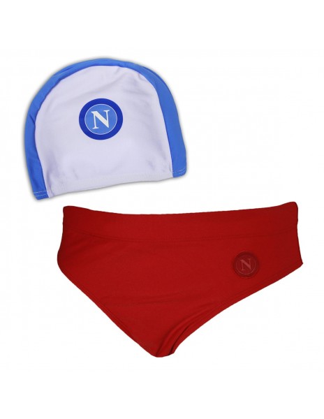 SET  COSTUME SLIP AND HEADSET SSC NAPOLI N90117 RED