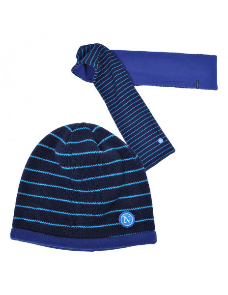 SET WOOL HAT AND SCARF STRIPED 12047