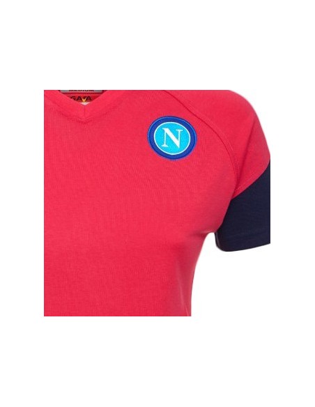 T-SHIRT DONNA ROSSO FRAGOLA SSC NAPOLI 2017/2018