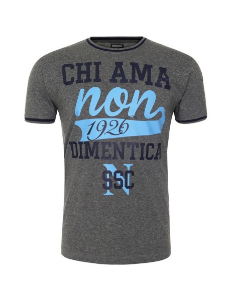 T-SHIRT SSC NAPOLI CHI AMA NON DIMENTICA GRIGIA