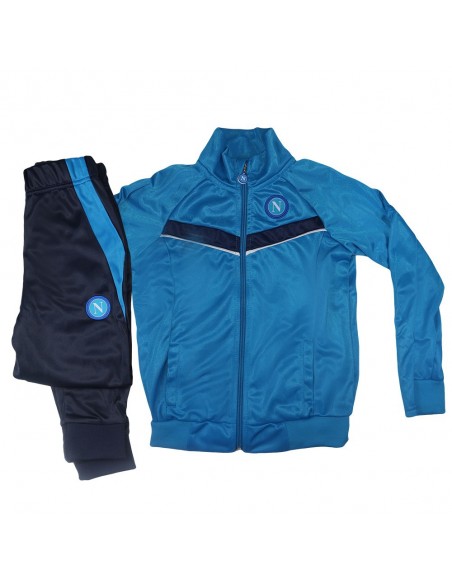 SSC NAPOLI LIGHT BLUE ACETATE KIDS TRACKSUIT