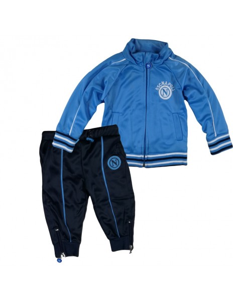 SSC NAPOLI LIGHT BLUE AND BLUE ACETATE BABIES TRACKSUIT