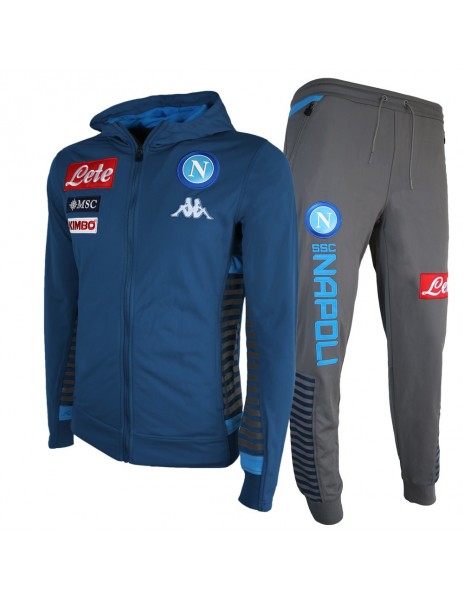 SSC NAPOLI ACETATE HOODED BLUE TRACKSUIT 19/20