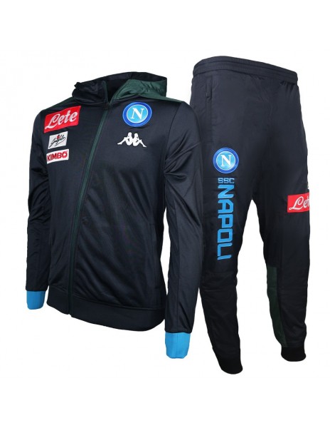 SSC NAPOLI KIDS ACETATE HOODED BLUE TRACKSUIT 2018/2019