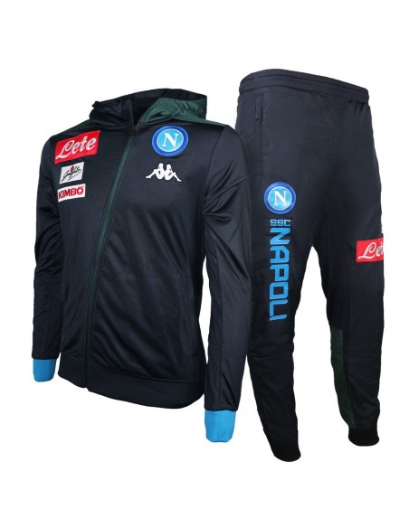 SSC NAPOLI LITTLE KIDS ACETATE HOODED BLUE TRACKSUIT 2018/2019