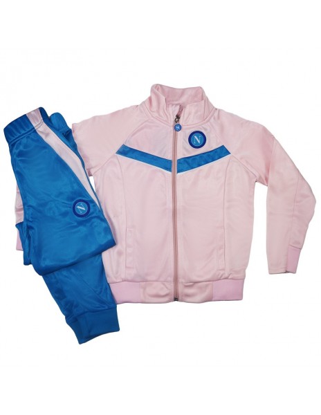 SSC NAPOLI PINK ACETATE KIDS TRACKSUIT