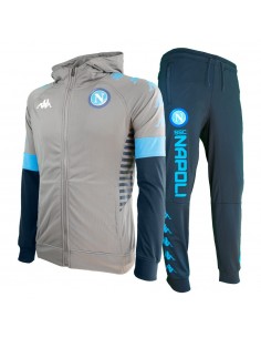 TUTA CHAMPIONS GRIGIA CON CAPPUCCIO SSC NAPOLI KID 19/20
