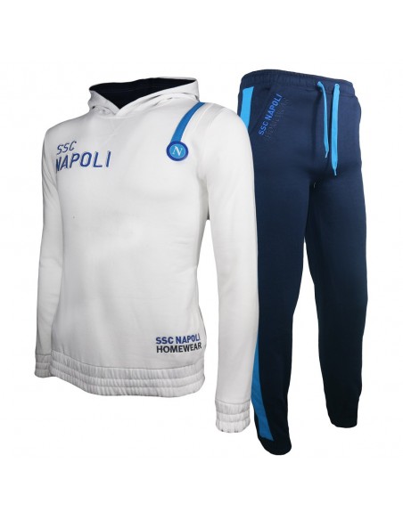 TUTA CON CAPPUCCIO HOMEWEAR BIANCA SSC NAPOLI