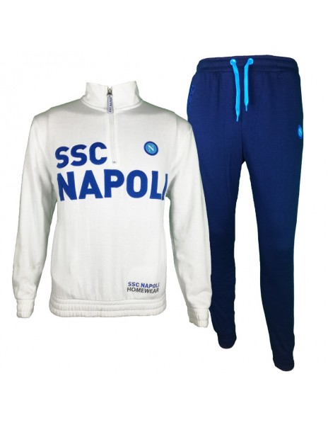 TUTA FELPATA BIANCA BAMBINO HOMEWEAR SSC NAPOLI