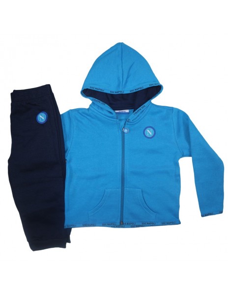 SSC NAPOLI LIGHT BLUE AND BLUE KID TRACKSUIT