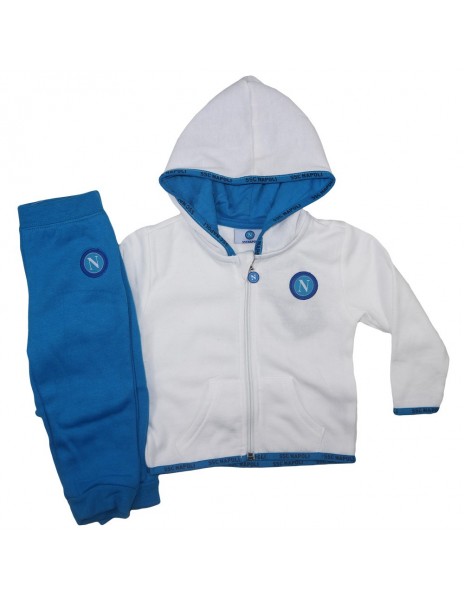 SSC NAPOLI WHITE AND LIGHT BLUE BABIES TRACKSUIT