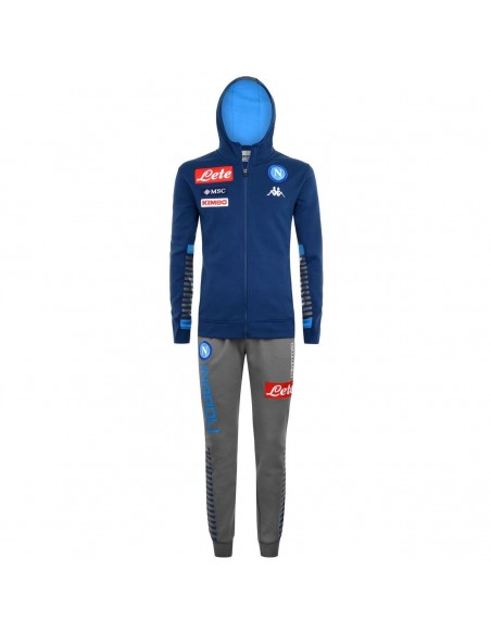 TUTA FELPATA CON CAPPUCCIO BLU BAMBINO SSC NAPOLI 19/20