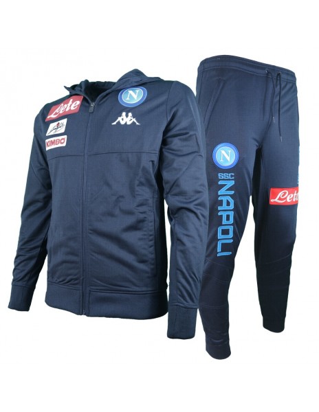 SSC NAPOLI HOODED FLEECE TRACKSUIT BLUE KID 2017/2018