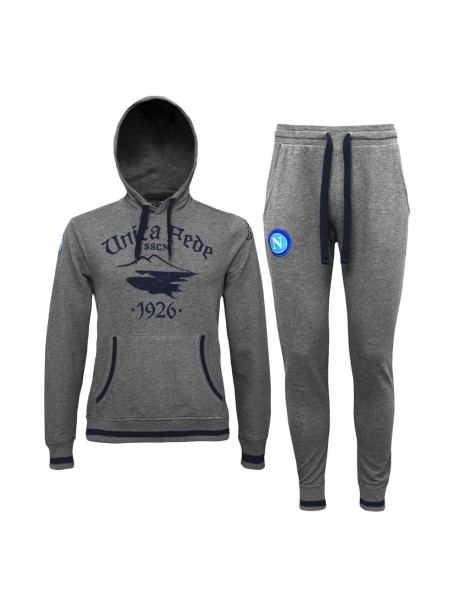 SSC NAPOLI UNICA FEDE GREY FLEECE TRACKSUITS 2015/2016