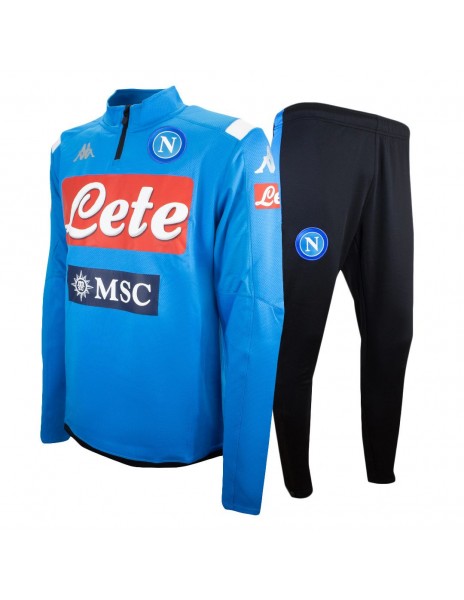 TUTA NAPOLI ALLENAMENTO MEZZA ZIP AZZURRA 2019/2020