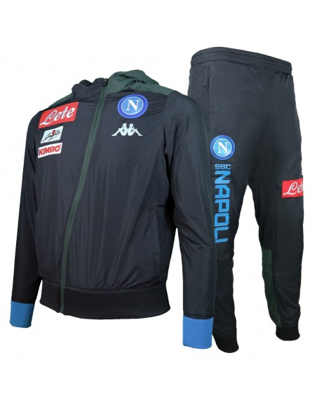 TUTA RAPPRESENTANZA MICRO CON CAPPUCCIO DARK BLU SSC NAPOLI BAMBINO 2018/2019