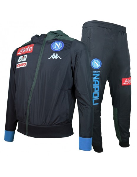 TUTA RAPPRESENTANZA MICRO CON CAPPUCCIO DARK BLU SSC NAPOLI KID 2018/2019