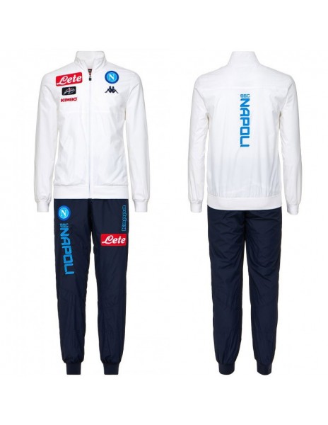 SSC NAPOLI WHITE TRACKSUIT IN MICROFIBER FOR KIDS 2017/2018