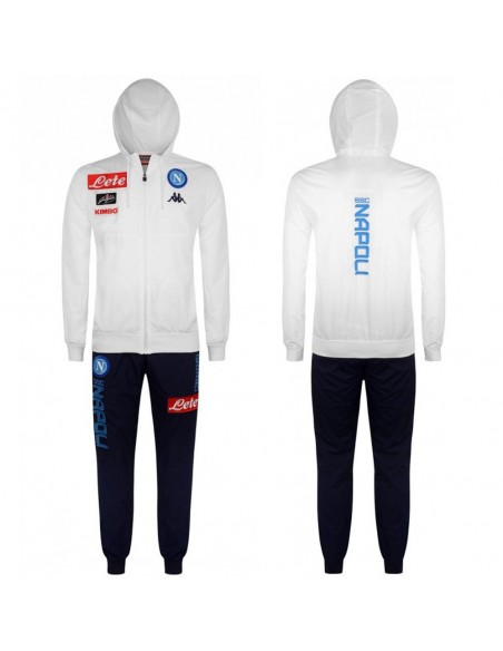 OFFICIAL SSC NAPOLI TRACKSUIT PRO WHITE 2017/2018