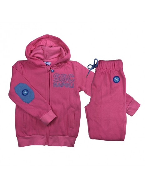 TUTA ROSA CON CAPPUCCIO NEONATA SSC NAPOLI