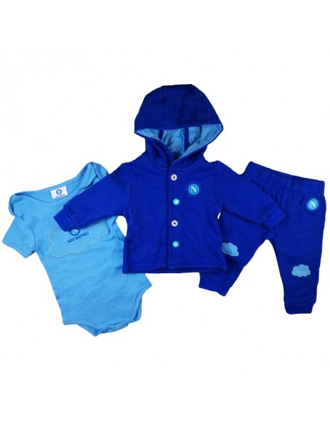 SSC NAPOLI ROYAL HOODED BABIES TRACKSUIT AND ONESIE