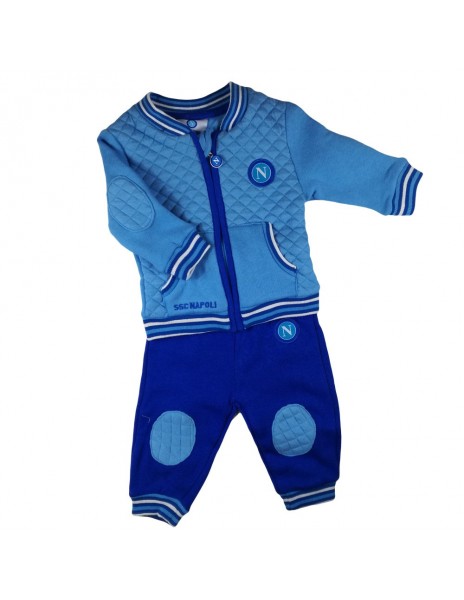 SSC NAPOLI LIGHT BLUE AND BLUE QUILTED BABIES TRACKSUIT
