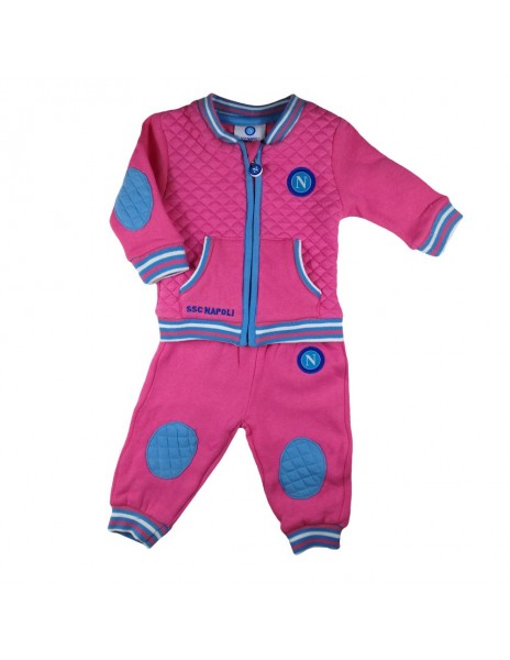 SSC NAPOLI LIGHT PINK QUILTED BABIES TRACKSUIT