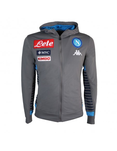 SSC NAPOLI ACETATE HOODED GRAY TRACKSUIT 19/20