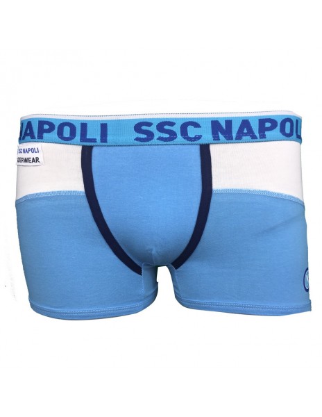 SSC NAPOLI LIGHT BLUE BOXER SHORTS BOY