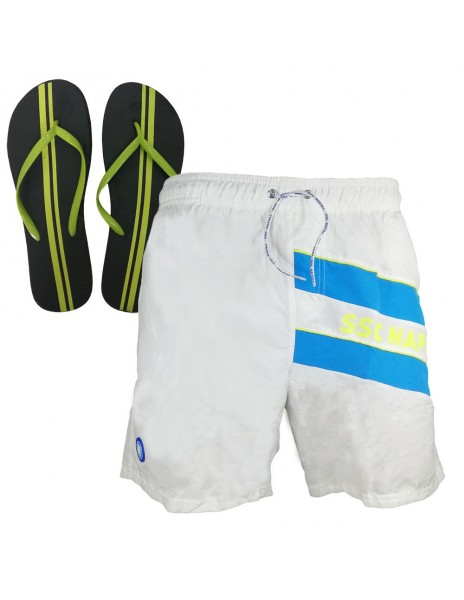 COSTUME BIANCO BERMUDA CON INFRADITO BAMBINO SSC NAPOLI
