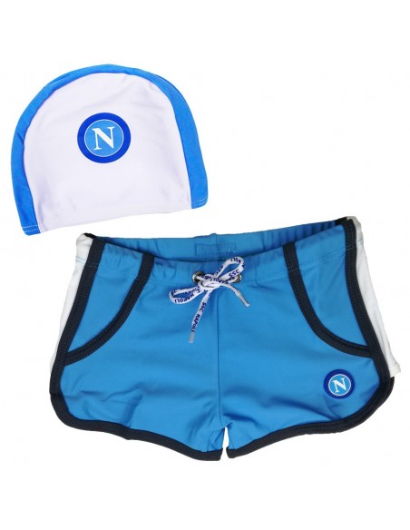 COSTUME PARIGAMBA E CUFFIA AZZURRO INFANT