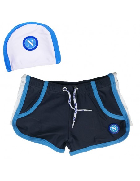 BLUE SWIMSUIT AND WHITE HAT FOR INFANTS N90295