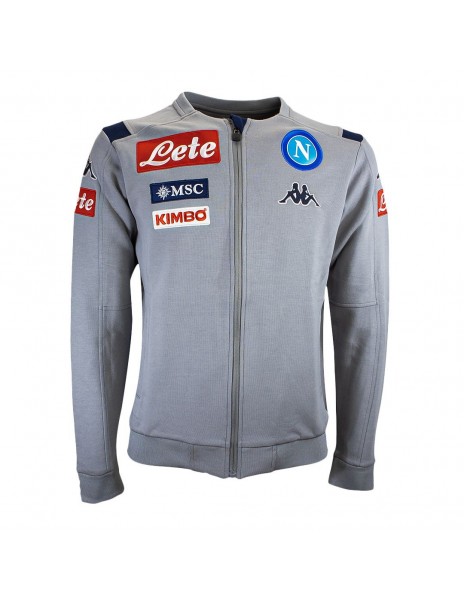 FELPA NAPOLI KAPPA FULL ZIP GRIGIA 2019/2020