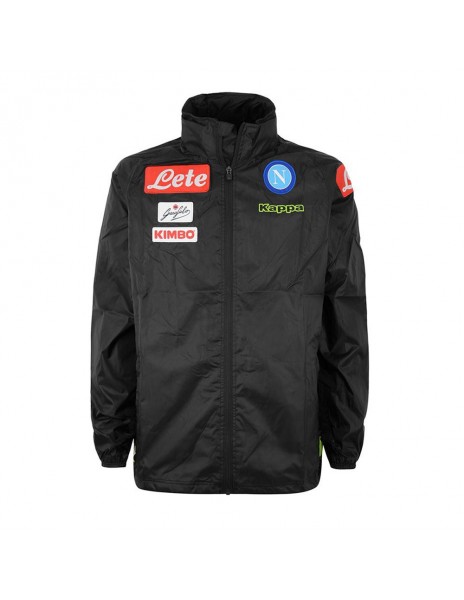 SSC NAPOLI BLACK RAIN JACKET 2018/2019