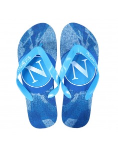 SSC NAPOLI LIGHT BLUE LOGO KID FLIP FLOP