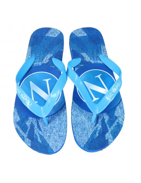 SSC NAPOLI LIGHT BLUE LOGO FLIP FLOP