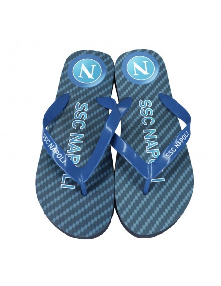 SSC NAPOLI BLACK LOGO KID FLIP FLOP