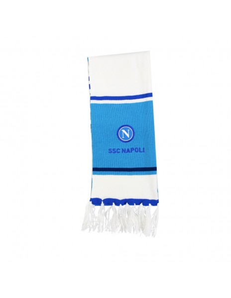 NAPLES STADIUM TUBULAR SCARF WITH LIGHT BLUE STRIPES