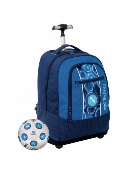 TROLLEY NAPOLI SEVEN BLU CON PALLONE