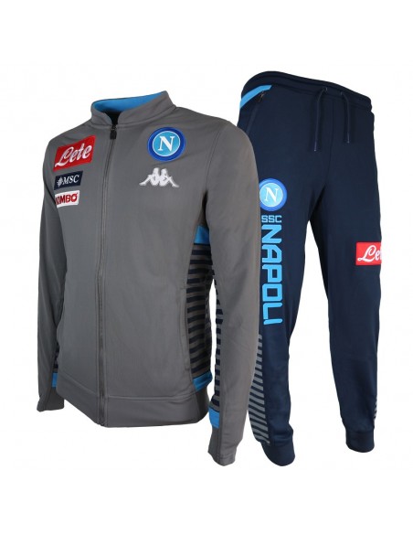 SSC NAPOLI ACETATE GRAY TRACKSUIT 19/20