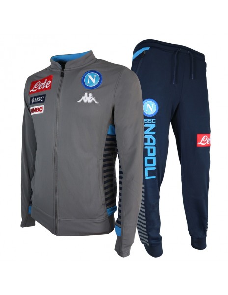 SSC NAPOLI HOODED TRACKSUIT FLEECE GRAY 19/20