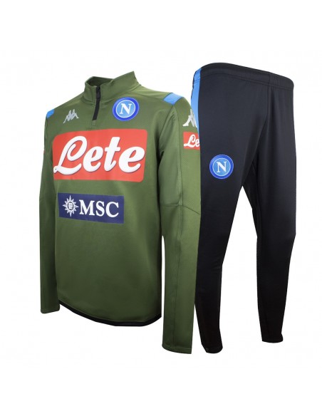 SSC NAPOLI TRAINING HALF ZIP TRACKSUIT GREEN